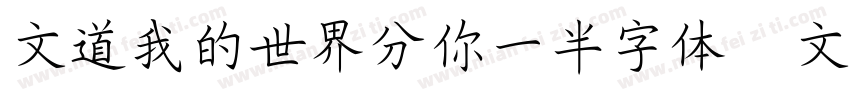 文道我的世界分你一半字体   文道字库字体转换